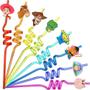 Imagem de Canudos Reutilizáveis Lilo & Stitch, Winnie, Mickey, Toy Story, Princesas e Homem-Aranha (6 ou 12 Unidades)