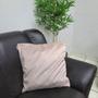 Imagem de Capa Almofada Decorativa Quadrada 50x50cm Ziper Invisivel Suede Luxo Glamour Rose