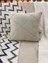 Imagem de Capa Almofada Suede Drapeada Macia- Decorativa 45x45 - Creme 