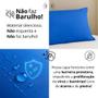 Imagem de Capa Azul Impermeável Para Travesseiro Hospitalar 50x70 cm Com Zíper