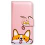 Imagem de Capa Bcov de Couro para iPod Touch 7/6 - Carteira Rosa e Amarela com Design de Cães