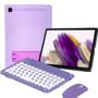 Imagem de Capa c/ Suporte p/Tablet Galaxy samsung A9 Plus + Teclado Sem Fio c/Mouse Roxo