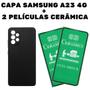 Imagem de Capa Capinha Aveludada + 2 Películas Cerâmica Celular Samsung A23 4G