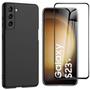 Imagem de Capa Capinha Case Preto Silicone + Película 3D Compativel Com Samsung A23 Plus - Preto