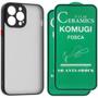 Imagem de Capa Capinha Case Translúcida Compativel Com iPhone XR Ao 15 + 2x Película Ceramica fosca
