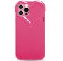 Imagem de Capa Capinha iPhone 12 PRO Rosa Pink Com Proteção de Câmera Emborrachada Feminina Fechada Fofa Resistente Coração Brilhante