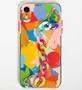 Imagem de Capa Capinha iPhone XR  Grafitte Silicone Arco Iris Abstrato Corrente Colorida Feminina Fofa Borda Anti Impacto Transparente