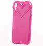 Imagem de Capa Capinha iPhone XR Rosa Pink  Com Proteção de Câmera Emborrachada Feminina Fechada Fofa Resistente Coração Brilhante