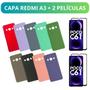 Imagem de Capa Capinha Veludo + 2 Películas Vidro 3D Xiaomi Poco C61