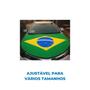 Imagem de Capa Capô De Carro Bandeira Do Brasil Oficial Verde e Amarela Torcida Seleção Brasileira Tamanho Universal