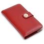 Imagem de Capa Carteira Couro Strass Vermelho Para Iphone 15 Plus 6.7