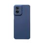 Imagem de Capa Case Capinha Silicone Aveludada Para Motorola Moto G55 5G Azul Marinho