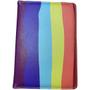 Imagem de Capa Case Capinha Suporte com Fecho Estampado Colorido Arco-íris LGBT Tablet 7 polegadas universal