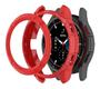 Imagem de Capa Case Com Coroa + Película Para Galaxy Watch 4 Classic 46mm / Watch4 Classic 46mm - Vermelho