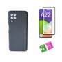 Imagem de Capa Case com Veludo + Pelicula 9D Compatível Galaxy A22 4G