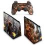 Imagem de Capa Case e Skin Adesivo Compatível PS2 Controle - God Of War 2 II