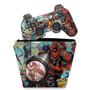 Imagem de Capa Case e Skin Adesivo Compatível PS3 Controle - Deadpool