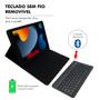 Imagem de Capa Case Ipad 9 9 Geração 10.2 2021 Teclado Slim Removível Sem Fio + Pelicula de Vidro HPrime