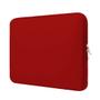 Imagem de Capa Case Pasta Maleta Compatível Com Macbook e Notebook Neoprene 14 Polegadas - Vermelha