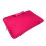 Imagem de Capa Case Pasta para Notebook com Bolso Resistente Prática Protetora Durável Transporte Slim - Rosa 17  polegadas