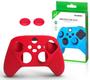 Imagem de Capa Case Silicone Protetor Para Controle Xbox One Xbox Series + 2 Grip - Vermelho