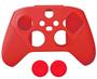 Imagem de Capa Case Silicone Protetor Para Controle Xbox One Xbox Series + 2 Grip - Vermelho