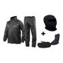 Imagem de Capa Chuva Jaqueta Calça Delta Flex Pvc + Toca Capuz Ninja Balaclava + Polaina Galocha