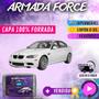 Imagem de Capa Cobrir Carro BMW 325i 100% Forrada Armada Force 100% Impermeável Forro Total Protege Sol Chuva Poeira Lona Proteção Automotiva Hatch e Sedan