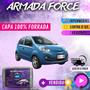 Imagem de Capa Cobrir Carro CHERY QQ 100% Forrada Armada Force 100% Impermeável Forro Total Protege Sol Chuva Poeira Lona Proteção Automotiva