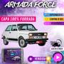 Imagem de Capa Cobrir Carro FIAT OGGI 100% Forrada Armada Force 100% Impermeável Forro Total Protege Sol Chuva Poeira Lona Proteção Automotiva Hatch e Sedan