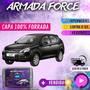 Imagem de Capa Cobrir Carro JAC J3 100% Forrada Armada Force 100% Impermeável Forro Total Protege Sol Chuva Lona Proteção Automotiva