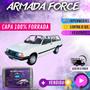 Imagem de Capa Cobrir Carro MARAJÓ 100% Forrada Armada Force 100% Impermeável Forro Total Protege Sol Chuva Poeira P M G Lona Proteção Automotiva 