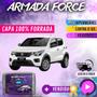 Imagem de Capa Cobrir Carro MOBI 100% Forrada Armada Force 100% Impermeável Forro Total Protege Sol Chuva Poeira Lona Proteção Automotiva Hatch e Sedan