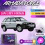 Imagem de Capa Cobrir Carro PARATI 100% Forrada Armada Force 100% Impermeável Forro Total Protege Sol Chuva Lona Proteção Automotiva