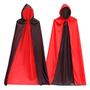Imagem de Capa com Capuz Infantil 80cm De Bruxa Vampiro Drácula Halloween/ Carnaval Dupla C/capuz