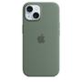 Imagem de Capa com MagSafe para iPhone 15, Apple, Silicone, Verde-cipreste