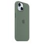 Imagem de Capa com MagSafe para iPhone 15, Apple, Silicone, Verde-cipreste