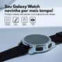 Imagem de Capa com Película de Vidro Nerdcase Compatível com Samsung Galaxy Watch 6 44mm, Prata Cromado