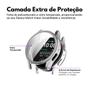 Imagem de Capa com Película de Vidro Nerdcase Compatível com Samsung Galaxy Watch 6 44mm, Prata Cromado