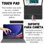Imagem de Capa com Teclado p/ Galaxy Tab S9+ Rosa Claro - Proteção e Conforto