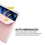 Imagem de Capa Compatível Com iPad 10ª Geração 10.9" Rosa 2022 WB Translucida Flexível Alta hibernação e Compart.