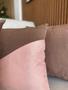 Imagem de Capa de Almofada Decorativa Suede rosa seco 4545 com suede marron