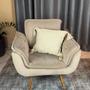 Imagem de Capa De Almofada Tricot Com Zíper Sofa Poltrona Trico 45x45 Premium  Costura Mágica