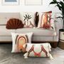 Imagem de Capa De Almofada Veludo Decorativa Boho Com Arco 45X45