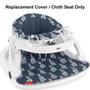 Imagem de Capa de Assento Fisher-Price Sit-Me-Up GMD19 - Azul Escuro com Flores Brancas