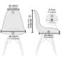 Imagem de Capa de Cadeira Eiffel Eames Sala Quarto Creme 4 Lugares