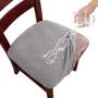 Imagem de Capa de cadeira Seat Gute Suede com laços elásticos e botões (pacote com 4)