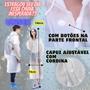 Imagem de Capa de Chuva transparente EVA Adulto Feminina Masculina Unisex c/Capuz Impermeável Resistente Poncho branco reutilizável para viagem acampamento home