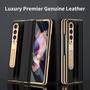 Imagem de Capa de Couro Genuíno KarEndon Luxury para Samsung Galaxy Z Fold 3