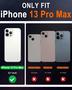 Imagem de Capa de Couro Genuíno SHIELDON para iPhone 13 Pro Max 5G - Preta